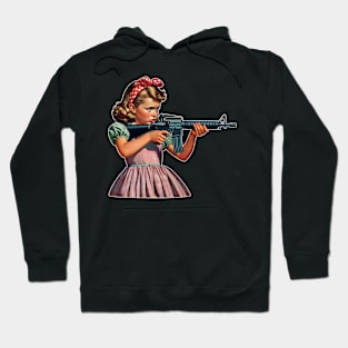 The Little Girl and a Toy Gun Hoodie